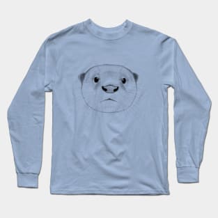 African Clawless Otter Face Long Sleeve T-Shirt